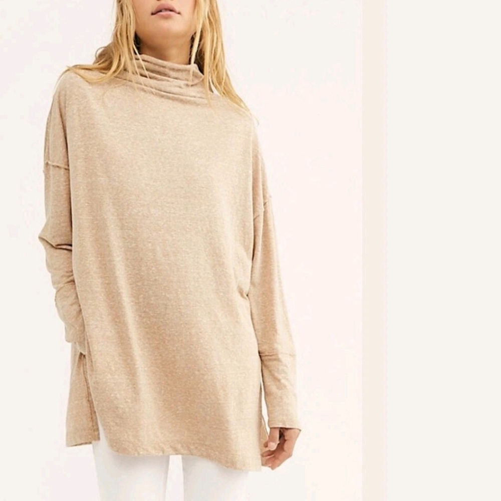We The Free Bella Vista Cowl Neck Lightweight Oversized sz Med M/L Tunic Top